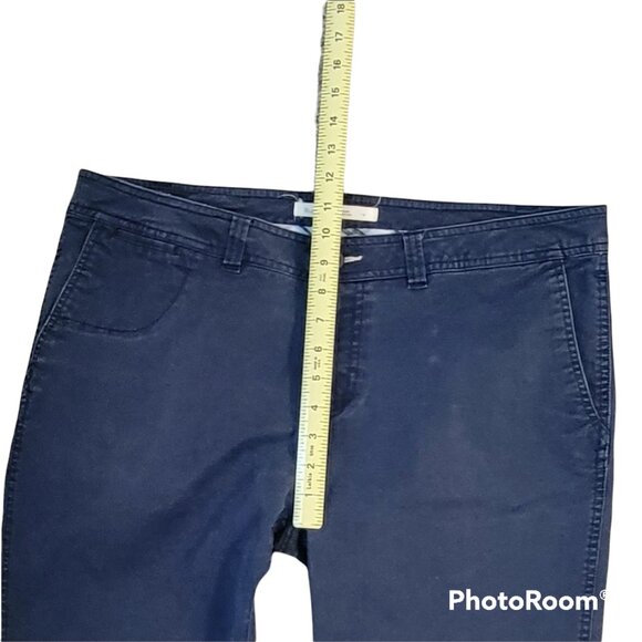 Woolrich Women's Straight Leg Brushed Cotton Canvas Pants Navy Size 14 - Picture 7 of 10